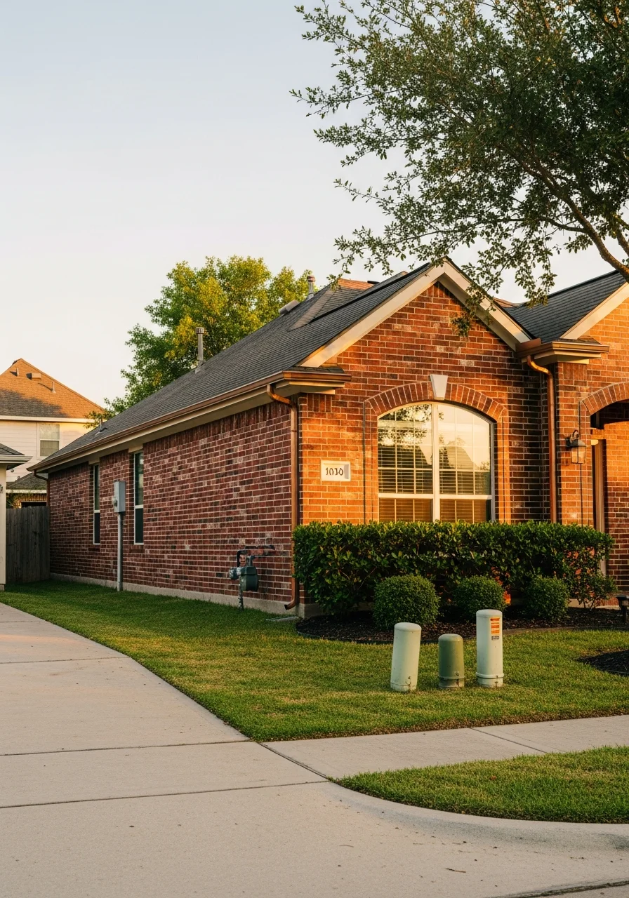Houston home exterior showing typical property style and residential setting.